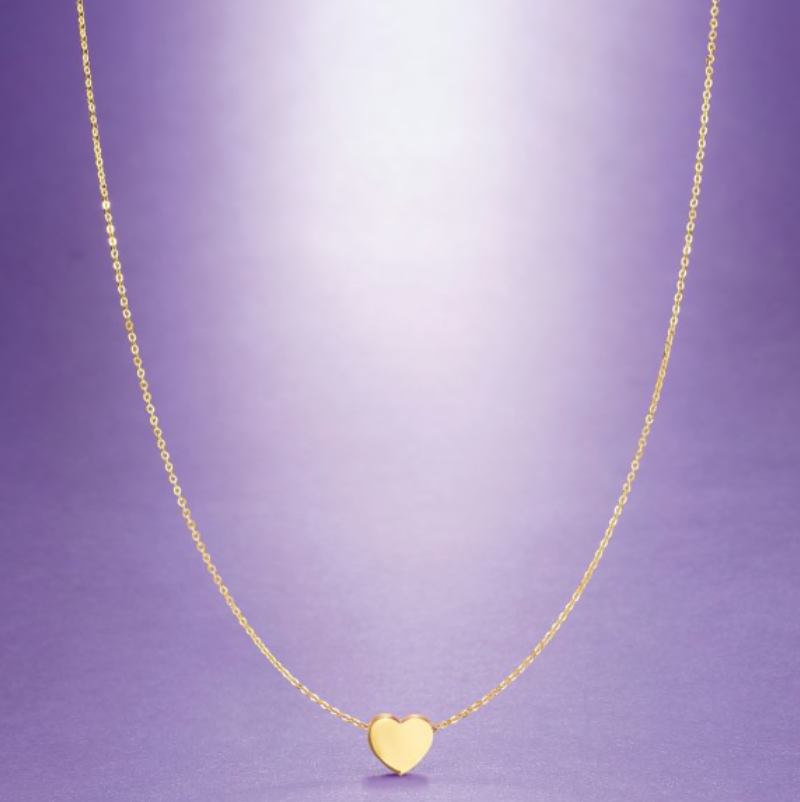 Sophisticated Solid Gold Heart